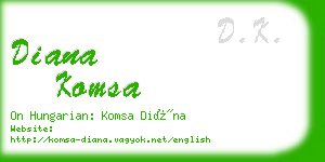 diana komsa business card